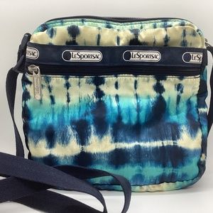LeSport Sac blue tie-dye crossbody bag